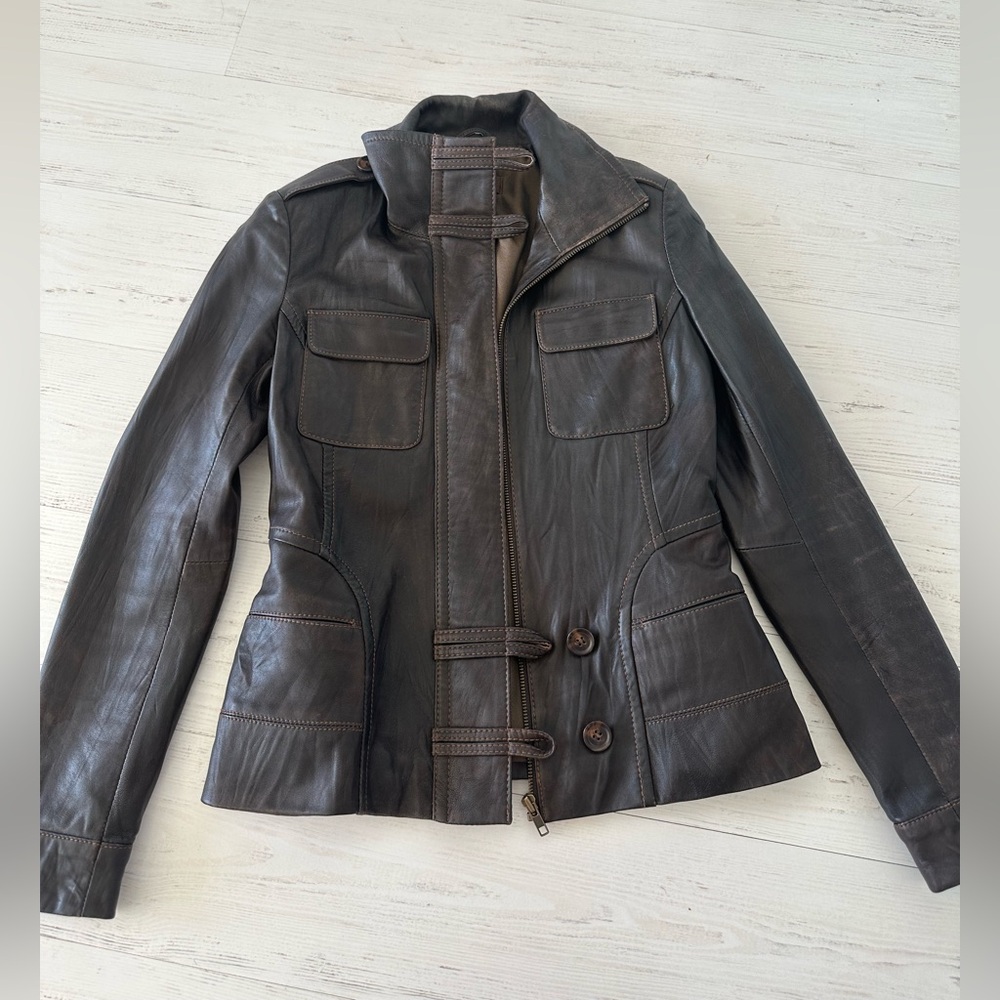 Brown Leather Danier Jacket